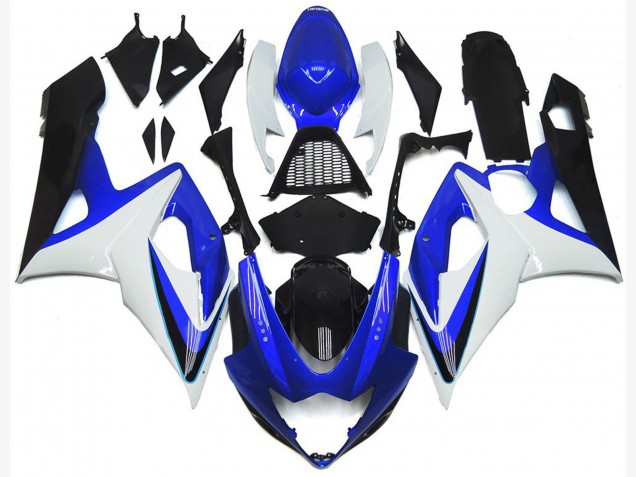 Glänzend Blau & Weiß 2005-2006 Suzuki GSXR 1000 Motorrad Verkleidungen