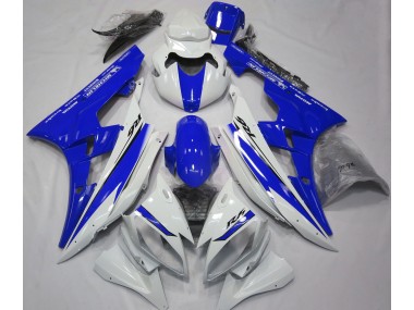 Glänzend Weiß & Blau 2006-2007 Yamaha R6 Motorrad Verkleidungen