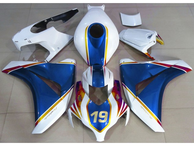 Glänzend Blau & Weiß 2008-2011 Honda CBR1000RR Motorrad Verkleidungen