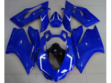 Glänzend Blau & Weiß 2011-2014 Ducati 1199 Motorrad Verkleidungen