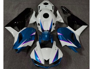 Glänzend Blau Weiß & Lila 2013-2023 Honda CBR600RR Motorrad Verkleidungen