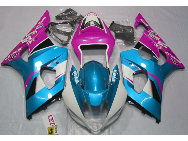 Glänzend Blau & Matt Schwarz 2003-2004 Suzuki GSXR 1000 Motorrad Verkleidungen Glänzend Blau & Matt Schwarz 2003-2004 Suzuki GSXR 1000 Motorrad Verkleidungen