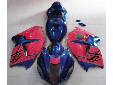 Glänzend Blau & Rot 1997-2007 Suzuki GSXR 1300 Motorrad Verkleidungen