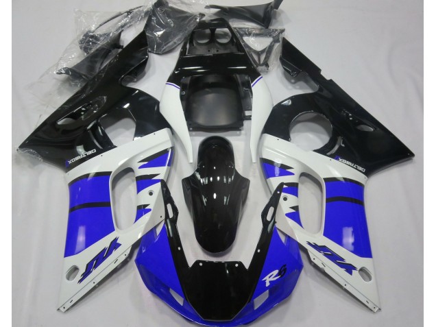 Glänzend Blau & Schwarz 1998-2002 Yamaha R6 Motorrad Verkleidungen Glänzend Blau & Schwarz 1998-2002 Yamaha R6 Motorrad Verkleidungen