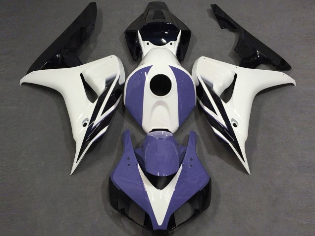 Glänzend Weiß Blau & Schwarz 2006-2007 Honda CBR1000RR Motorrad Verkleidungen Glänzend Weiß Blau & Schwarz 2006-2007 Honda CBR1000RR Motorrad Verkleidungen
