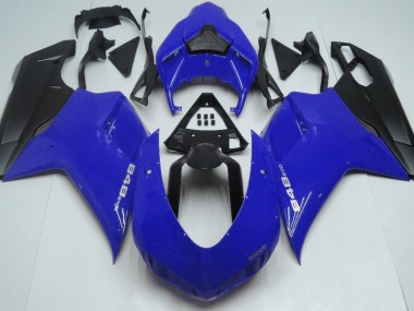 Glänzend Blau & Schwarz 2007-2014 Ducati 848 1098 1198 Motorrad Verkleidungen