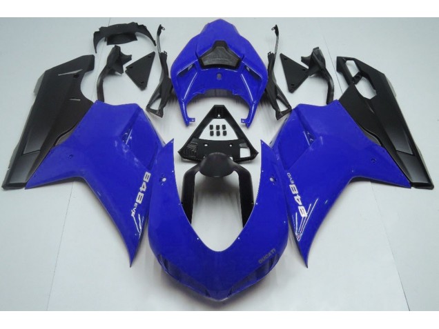 Glänzend Blau & Schwarz 2007-2014 Ducati 848 1098 1198 Motorrad Verkleidungen Glänzend Blau & Schwarz 2007-2014 Ducati 848 1098 1198 Motorrad Verkleidungen