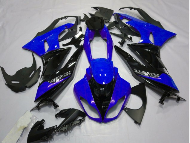 Glänzend Blau & Schwarz 2009-2012 Kawasaki ZX6R Motorrad Verkleidungen Glänzend Blau & Schwarz 2009-2012 Kawasaki ZX6R Motorrad Verkleidungen