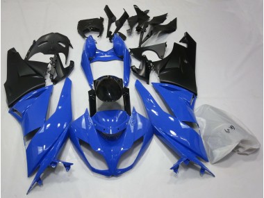 Glänzend Blau & Schwarz 2009-2012 Kawasaki ZX6R Motorrad Verkleidungen