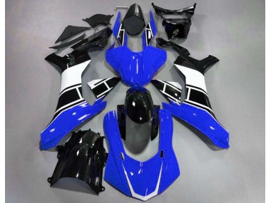 Glänzend Blau Weiß & Schwarz 2015-2019 Yamaha R1 Motorrad Verkleidungen
