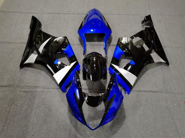 Glänzend Blau Schwarz & Silber 2003-2004 Suzuki GSXR 1000 Motorrad Verkleidungen Glänzend Blau Schwarz & Silber 2003-2004 Suzuki GSXR 1000 Motorrad Verkleidungen
