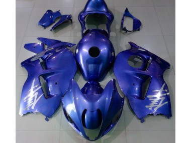 Glänzend Blau & Silber Logo 1997-2007 Suzuki GSXR 1300 Motorrad Verkleidungen