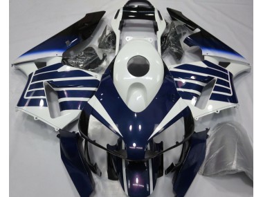 Glänzend Weiß & Blau Verblasst 2003-2004 Honda CBR600RR Motorrad Verkleidungen