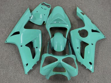 Glänzend Cyan Plain 2003-2004 Kawasaki ZX6R Motorrad Verkleidungen