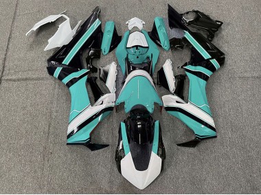 Glänzend Cyan Weiß & Schwarz 2017-2023 Honda CBR1000RR Motorrad Verkleidungen