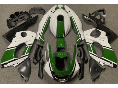 Glänzend Weiß & Dunkelgrün 1998-2007 Yamaha YZF600 Motorrad Verkleidungen