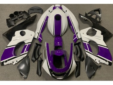 Glänzend Weiß & Dunkelviolett 1998-2007 Yamaha YZF600 Motorrad Verkleidungen
