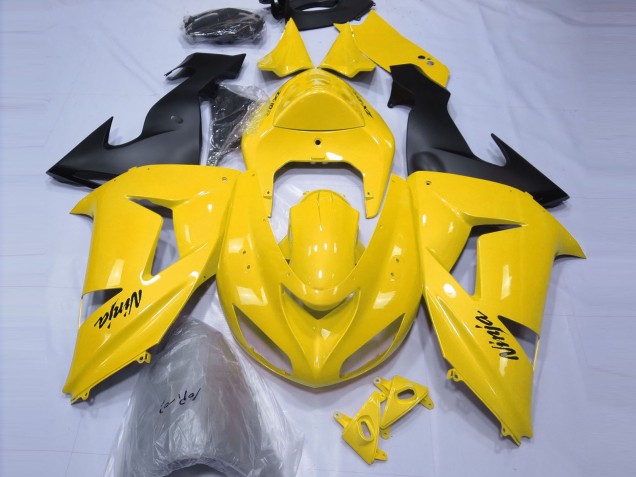Glänzend Gelb 2006-2007 Kawasaki ZX10R Motorrad Verkleidungen Glänzend Gelb 2006-2007 Kawasaki ZX10R Motorrad Verkleidungen