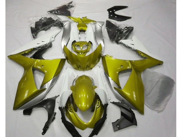 Glänzend Gelb & Weiß 2009-2016 Suzuki GSXR 1000 Motorrad Verkleidungen Glänzend Gelb & Weiß 2009-2016 Suzuki GSXR 1000 Motorrad Verkleidungen