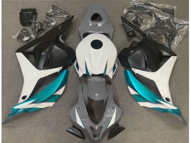Glänzend Grauweiß & Hellblau 2009-2012 Honda CBR600RR Motorrad Verkleidungen