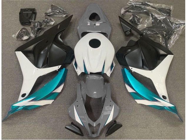 Glänzend Grauweiß & Hellblau 2009-2012 Honda CBR600RR Motorrad Verkleidungen Glänzend Grauweiß & Hellblau 2009-2012 Honda CBR600RR Motorrad Verkleidungen