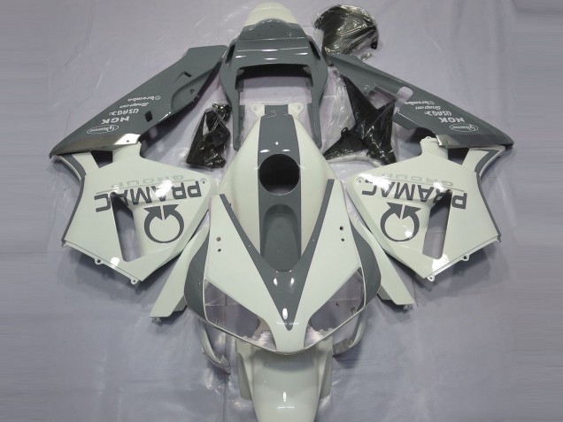 Glänzend Weiß & Grau Pramac 2003-2004 Honda CBR600RR Motorrad Verkleidungen Glänzend Weiß & Grau Pramac 2003-2004 Honda CBR600RR Motorrad Verkleidungen