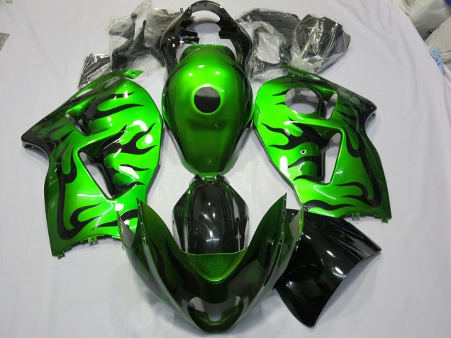 Glänzend Grün 1997-2007 Suzuki GSXR 1300 Motorrad Verkleidungen Glänzend Grün 1997-2007 Suzuki GSXR 1300 Motorrad Verkleidungen