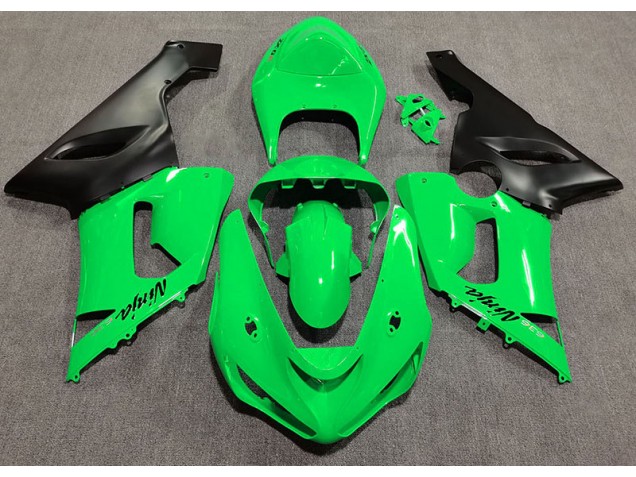 Glänzend Grün 2005-2006 Kawasaki ZX6R Motorrad Verkleidungen Glänzend Grün 2005-2006 Kawasaki ZX6R Motorrad Verkleidungen