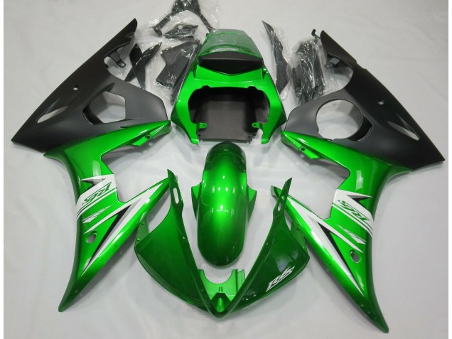 Glänzend Grün & Weiß 2005 Yamaha R6 Motorrad Verkleidungen Glänzend Grün & Weiß 2005 Yamaha R6 Motorrad Verkleidungen