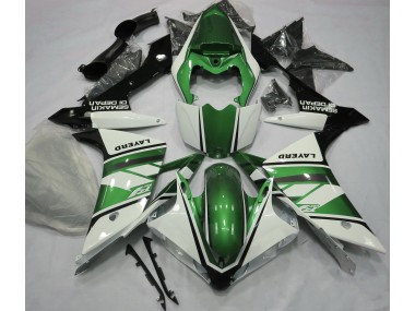 Glänzend Weiß & Grün 2007-2008 Yamaha R1 Motorrad Verkleidungen