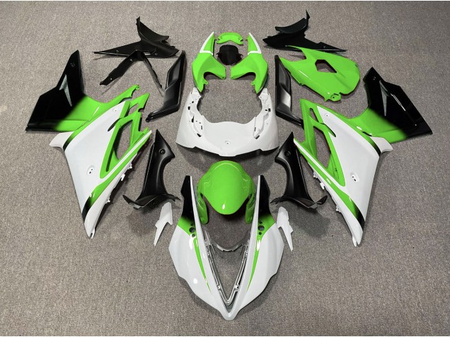 Glänzend Weiß & Grün 2013-2016 Triumph Daytona 675 Motorrad Verkleidungen Glänzend Weiß & Grün 2013-2016 Triumph Daytona 675 Motorrad Verkleidungen
