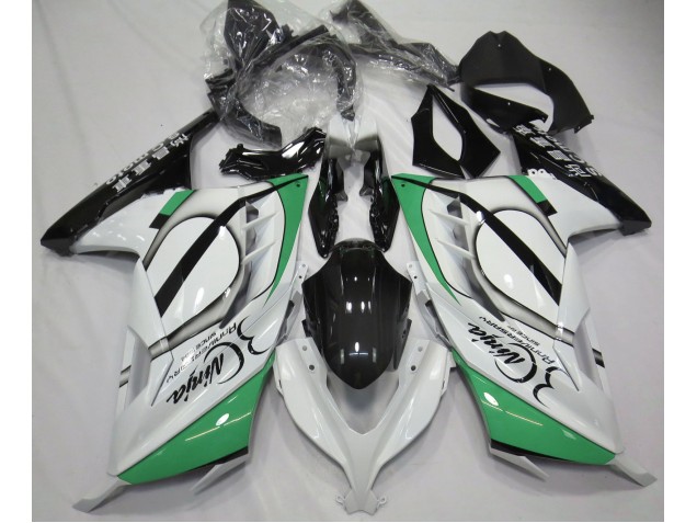 Glänzend Weiß & Grün 2013-2018 Kawasaki Ninja 300 Motorrad Verkleidungen Glänzend Weiß & Grün 2013-2018 Kawasaki Ninja 300 Motorrad Verkleidungen