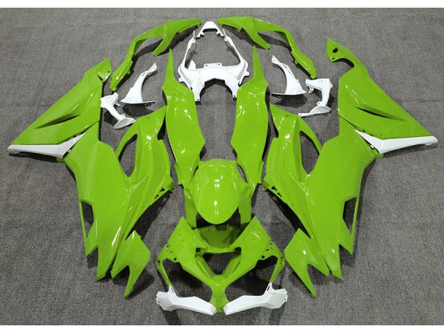 Glänzend Grün & Weiß 2019-2023 Kawasaki ZX6R Motorrad Verkleidungen Glänzend Grün & Weiß 2019-2023 Kawasaki ZX6R Motorrad Verkleidungen