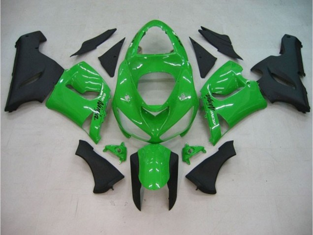 Glänzend Grün Matt 2005-2006 Kawasaki ZX6R Motorrad Verkleidungen Glänzend Grün Matt 2005-2006 Kawasaki ZX6R Motorrad Verkleidungen