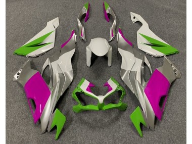 Glänzend Grün Pink & Silber 2019-2023 Kawasaki ZX6R Motorrad Verkleidungen