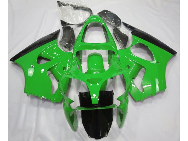 Glänzend Grün & Schwarz 2000-2002 Kawasaki ZX6R Motorrad Verkleidungen Glänzend Grün & Schwarz 2000-2002 Kawasaki ZX6R Motorrad Verkleidungen