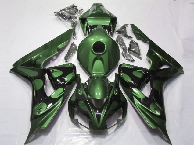 Glänzend Grün & Schwarz 2006-2007 Honda CBR1000RR Motorrad Verkleidungen Glänzend Grün & Schwarz 2006-2007 Honda CBR1000RR Motorrad Verkleidungen