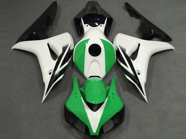 Glänzend Weiß Grün Schwarz 2006-2007 Honda CBR1000RR Motorrad Verkleidungen Glänzend Weiß Grün Schwarz 2006-2007 Honda CBR1000RR Motorrad Verkleidungen