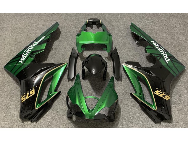 Glänzend Grün & Schwarz 2009-2012 Triumph Daytona 675 Motorrad Verkleidungen Glänzend Grün & Schwarz 2009-2012 Triumph Daytona 675 Motorrad Verkleidungen