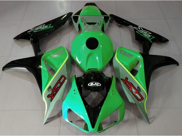 Glänzend Grün & Schwarz Cbr-Stil 2006-2007 Honda CBR1000RR Motorrad Verkleidungen Glänzend Grün & Schwarz Cbr-Stil 2006-2007 Honda CBR1000RR Motorrad Verkleidungen