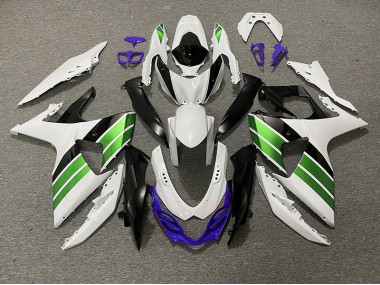 Glänzend Weiß Grün Schwarz & Lila 2009-2016 Suzuki GSXR 1000 Motorrad Verkleidungen