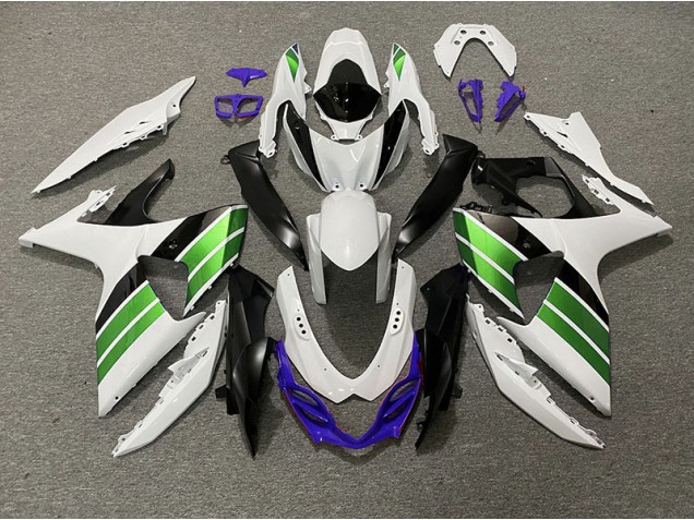 Glänzend Weiß Grün Schwarz & Lila 2009-2016 Suzuki GSXR 1000 Motorrad Verkleidungen Glänzend Weiß Grün Schwarz & Lila 2009-2016 Suzuki GSXR 1000 Motorrad Verkleidungen