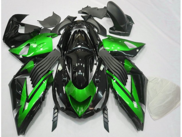 Glänzend Grün & Schwarz Schlicht 2006-2011 Kawasaki ZX14R Motorrad Verkleidungen Glänzend Grün & Schwarz Schlicht 2006-2011 Kawasaki ZX14R Motorrad Verkleidungen