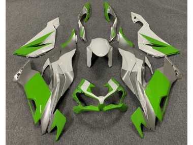 Glänzend Grün Weiß & Silber 2019-2023 Kawasaki ZX6R Motorrad Verkleidungen