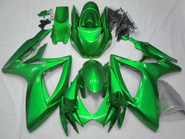 Glänzend Grün Uni 2006-2007 Suzuki GSXR 600-750 Motorrad Verkleidungen