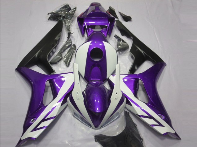 Glänzend Weiß & Lila 2006-2007 Honda CBR1000RR Motorrad Verkleidungen Glänzend Weiß & Lila 2006-2007 Honda CBR1000RR Motorrad Verkleidungen