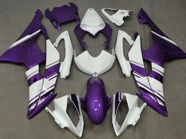 Glänzend Weiß & Lila OEM-Stil 2008-2016 Yamaha R6 Motorrad Verkleidungen