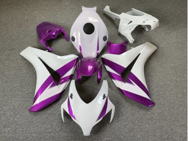Glänzend Weiß & Lila Trimmen 2008-2011 Honda CBR1000RR Motorrad Verkleidungen