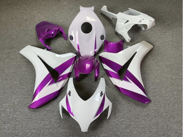 Glänzend Weiß & Lila Trimmen 2008-2011 Honda CBR1000RR Motorrad Verkleidungen Glänzend Weiß & Lila Trimmen 2008-2011 Honda CBR1000RR Motorrad Verkleidungen