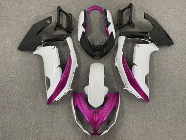 Glänzend Weiß & Magenta 2012-2016 Kawasaki Ninja 650R Motorrad Verkleidungen